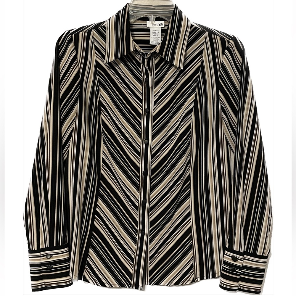 East 5th Striped Button Down Shirt Sz SP
